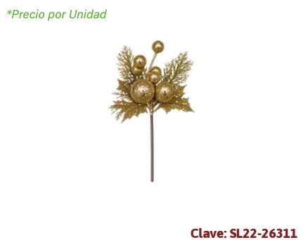 PICK NAVIDEÑO BRILLANTE 18 CM  SL22-26311