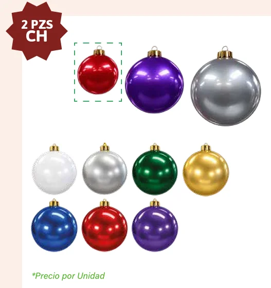 ESFERA CROMADA INFLABLE 2 PZ 25 CM