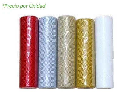 ROLLO DECORATIVO BRILLOS 24 CM 5 YARDAS