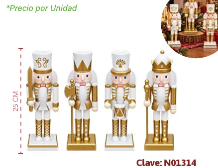PAQIUETE 4 CASCANUECES BLANCOS CHICO 25 CM