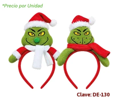 DIADEMA GRINCH DE PELUCHE
