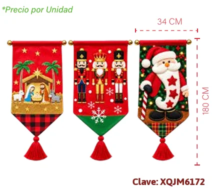 MANTEL / CAMINO DE MESA NAVIDEÑO 34 X 180 CM