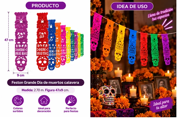 FESTON GRANDE PAPEL MUERTO