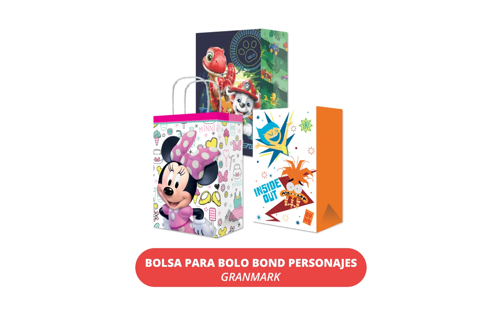 BOLSA PARA BOLO BOND GRANMARK PERSONAJE 10 PZS