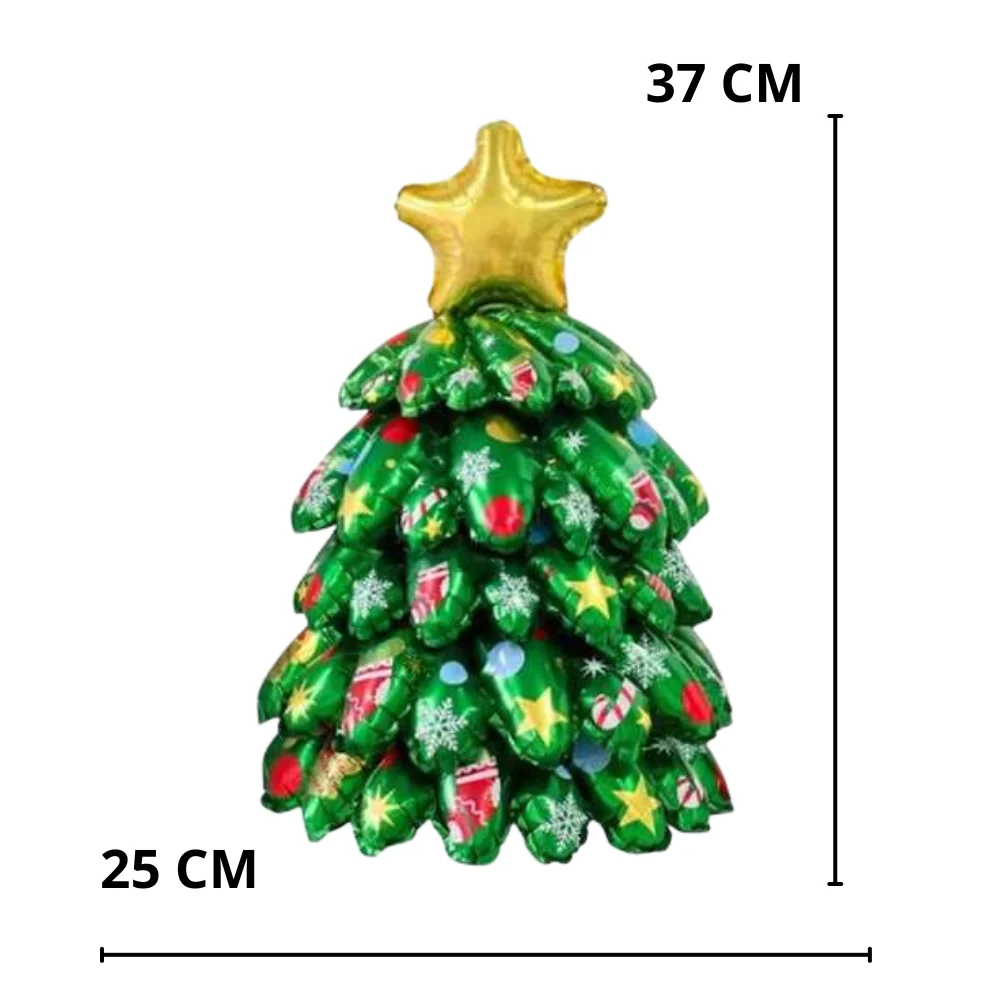 GLOBO FOIL DE ARBOL DE NAVIDAD 25 X 37 CM