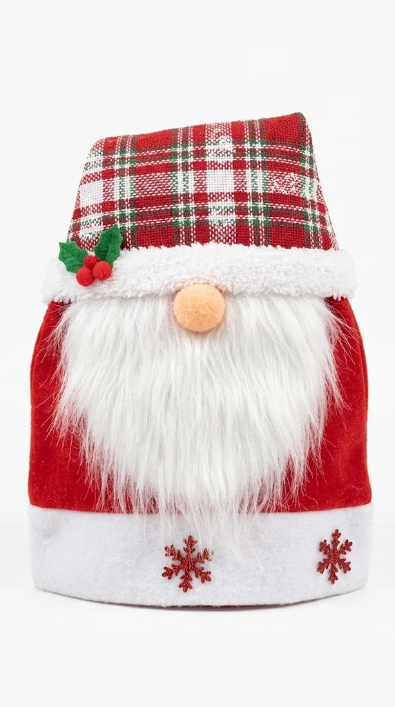 GORRO DE PAPÁ NOEL CON BARBA