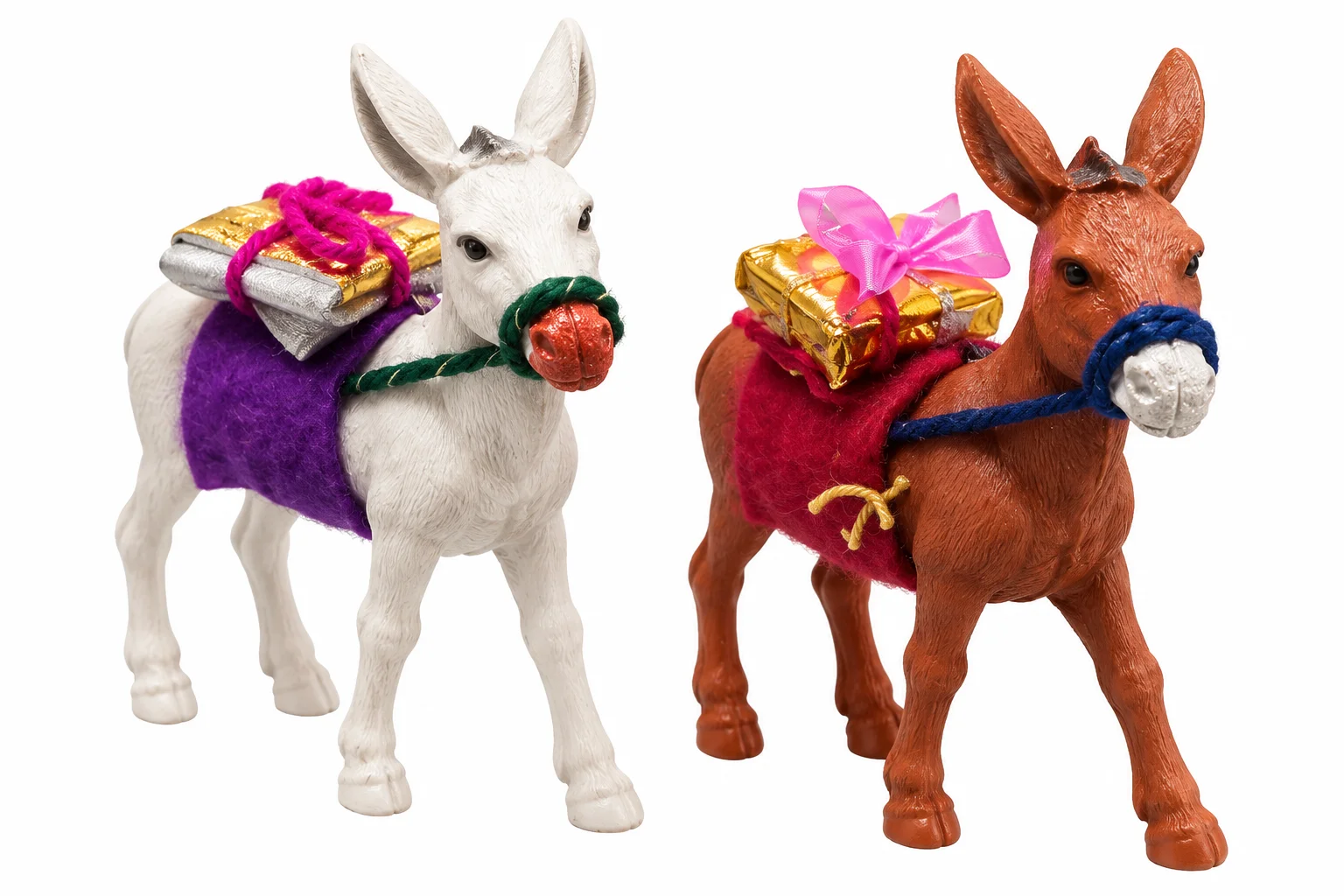 ANIMALES PLASTICO BURRO 2 PZS