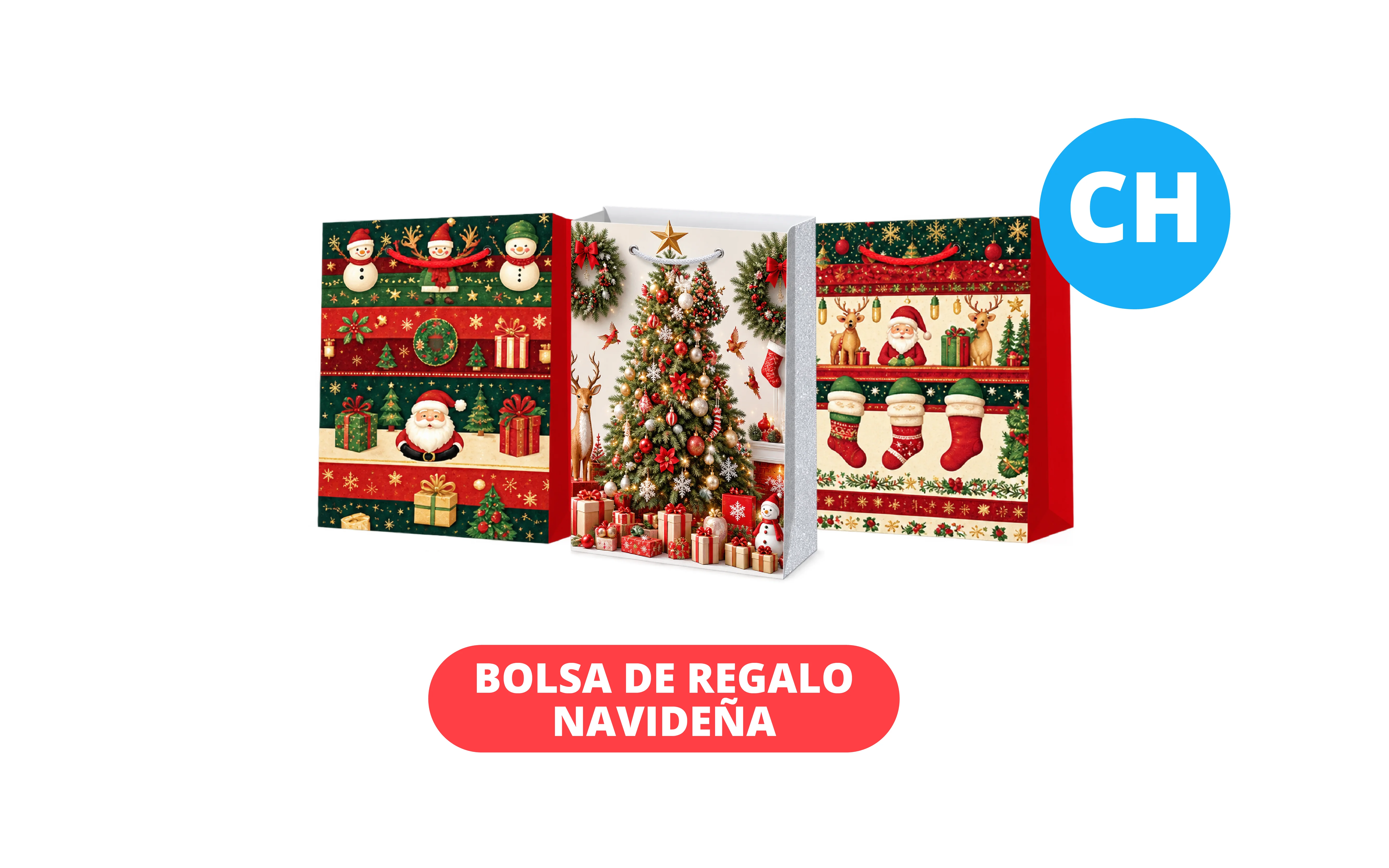 BOLSA DE REGALO NAVIDAD CHICA INDIVIDUAL